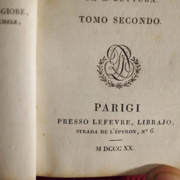 * Miniature * Le Rime Di Messer Francesco Petraca Vol 2 1820 - Image 6