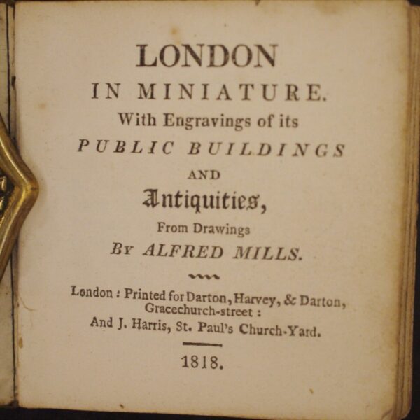 ** Rare London in Miniature ** By Alfred Mills Engravings of Buildings Etc 1818 - Image 3