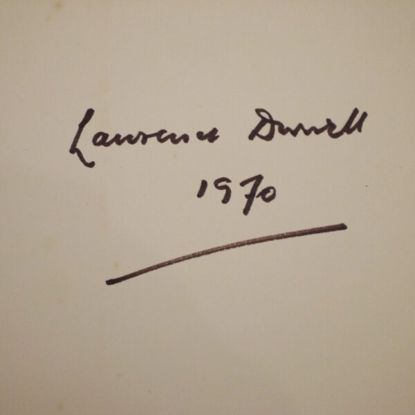 * SIGNED COPY * Lawrence Durrell Nunquam 1st UK Edition in D/J 1970 - Image 3