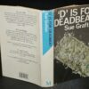 Sue Grafton 'D' is For Deadbeat 1st/1st Ex Library Copy 1987