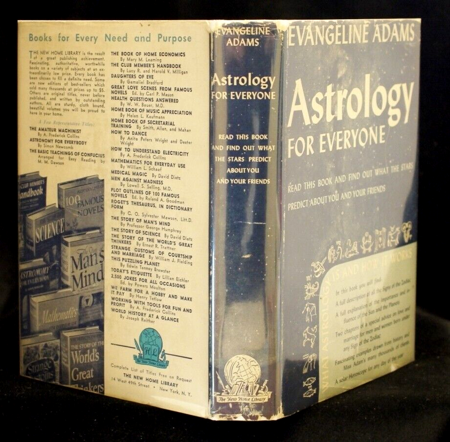 * Rare In D/J * Evangeline Adams Astrologer For Everyone Rpt 1943
