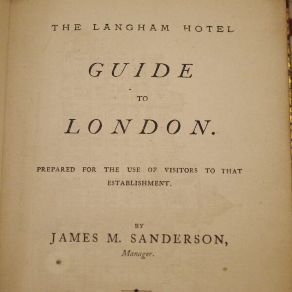 * Rare * The Langham Hotel Guide To London 1867 in Full Leather Binding - Image 4