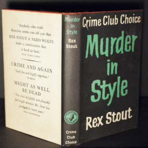 Rex Stout Murder In Style 1st UK Edition in D/J 1960