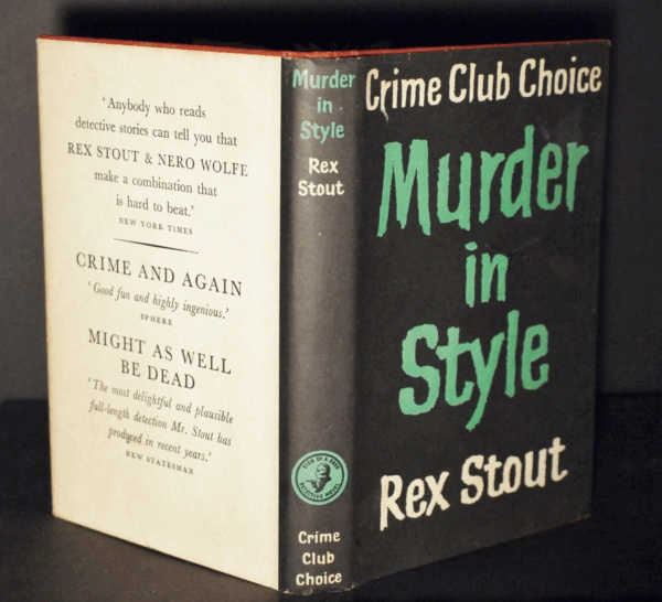 Rex Stout Murder In Style 1st UK Edition in D/J 1960