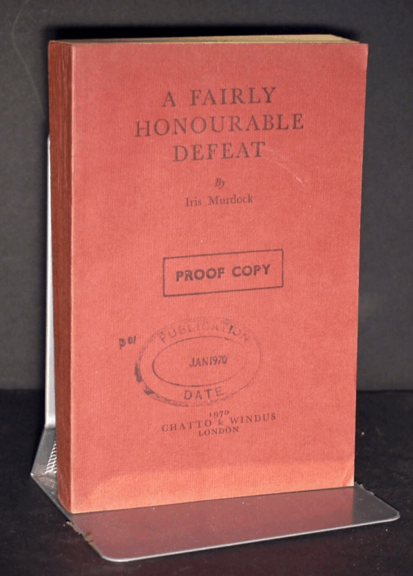 * Rare * Iris Murdoch A Fairly Honourable Defeat 1st Proof Copy in Wraps 1970