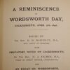 Rev H.D. Rawnsley A Reminiscence of Wordsworth Day 1st Edition 1896 - Image 4