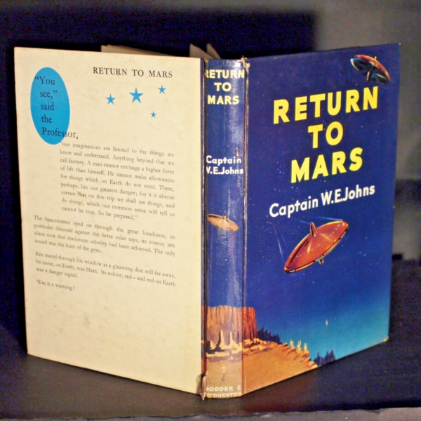 W.E. Johns Return To Mars 1st Edition Laminated Boards 1955