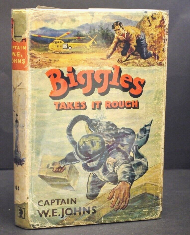 1963　1st　It　Rough　–　WE　Biggles　Johns　Books　Richard　Takes　Edition　D/J　in　Thornton
