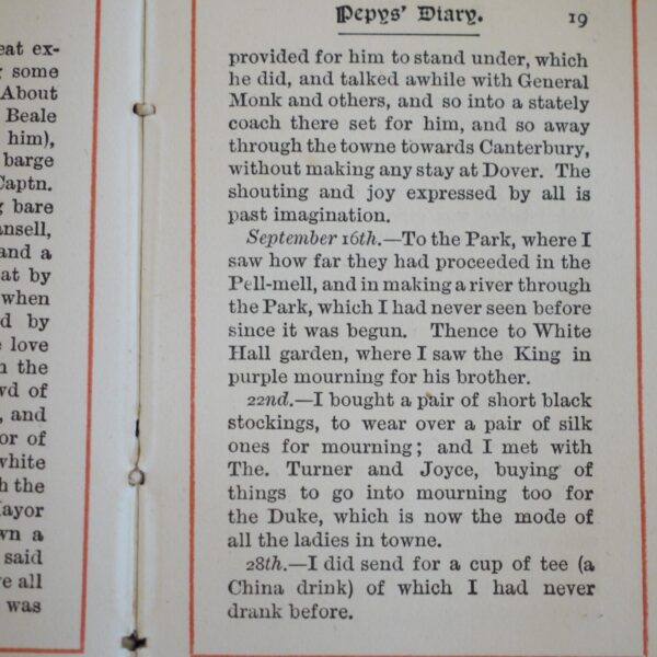 * Rare * Peeps Into Pepys Diary 1883 Published By William Nimmo Edinburgh - Image 8