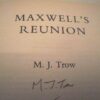 M.J. Trow Maxwell's Reunion First Ed ** SIGNED COPY ** - Image 3