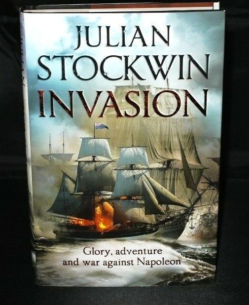 * Signed Ltd Ed * Julian Stockwin Invasion No 328/500 + Signed Postcard 2009