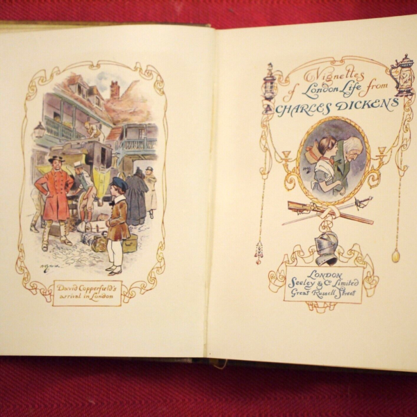 * Fine Binding * Charles Dickens Vignettes of London Life Circa 1912 - Image 3