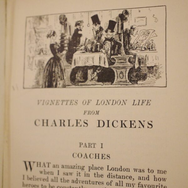 * Fine Binding * Charles Dickens Vignettes of London Life Circa 1912 - Image 9