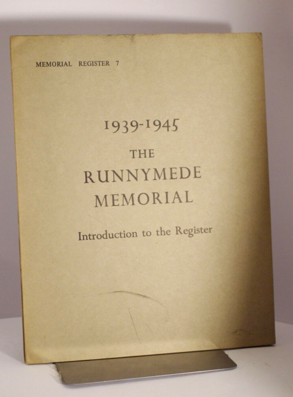 The Runnymede Memorial Part 1939-145 (An Introduction to the Register)